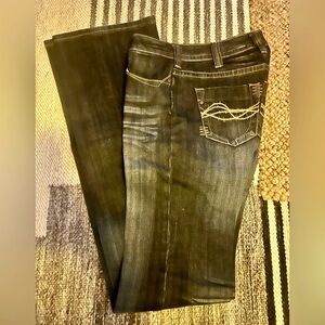 Cowgirl Tuff Women's Boot Cut Jeans - Dark Blue